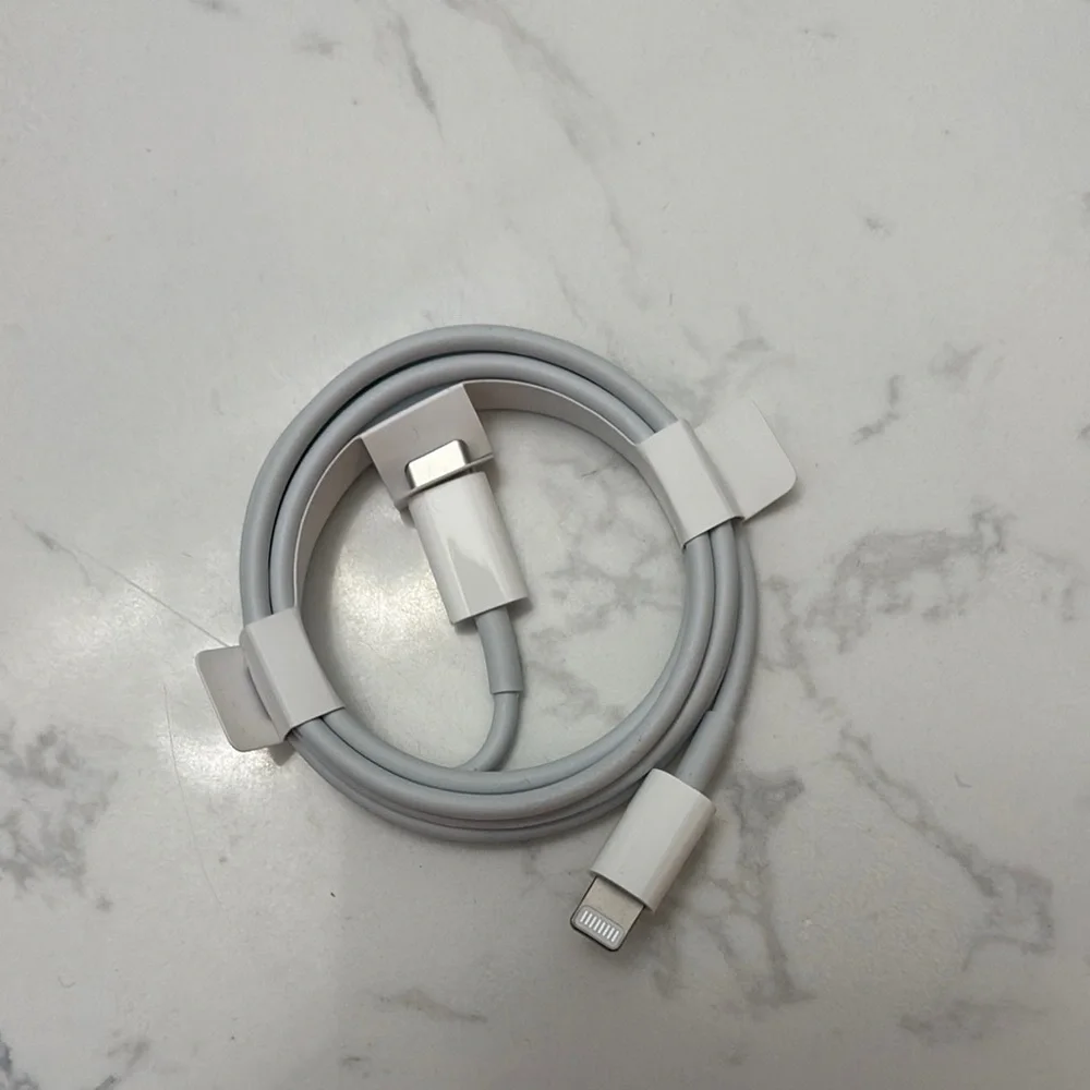 Apple White and Gray Charging Cable (new) for newer Apple iPhone/tablet models.